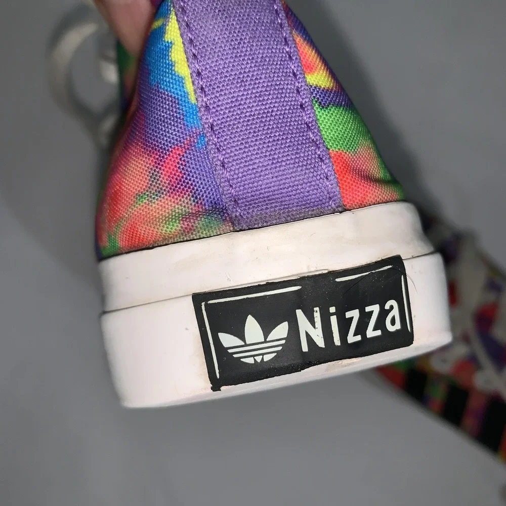 Adidas The Simpsons Nizza Sneakers Youth 6 Purple Tie Dye High Top Shoes